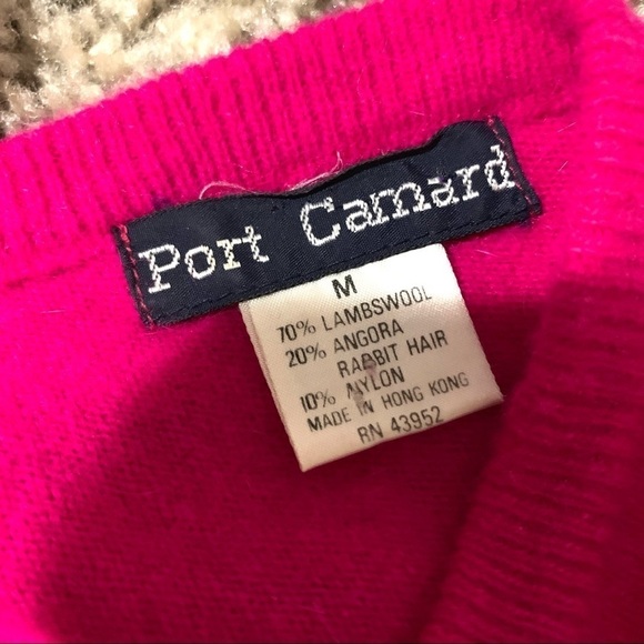 PORT CAMARD rabbit hair lambswool pink sweater M - Picture 7 of 7
